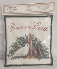 ALICE'S COTTAGE Christmas Hot Pad Peace on Earth Dove Bird Nest Scented Spices