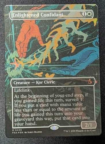 Foil Borderless ENLIGHTENED CONFIDANT (0439) 1x Reality Fracture Secret Lair MTG - product listing photo
