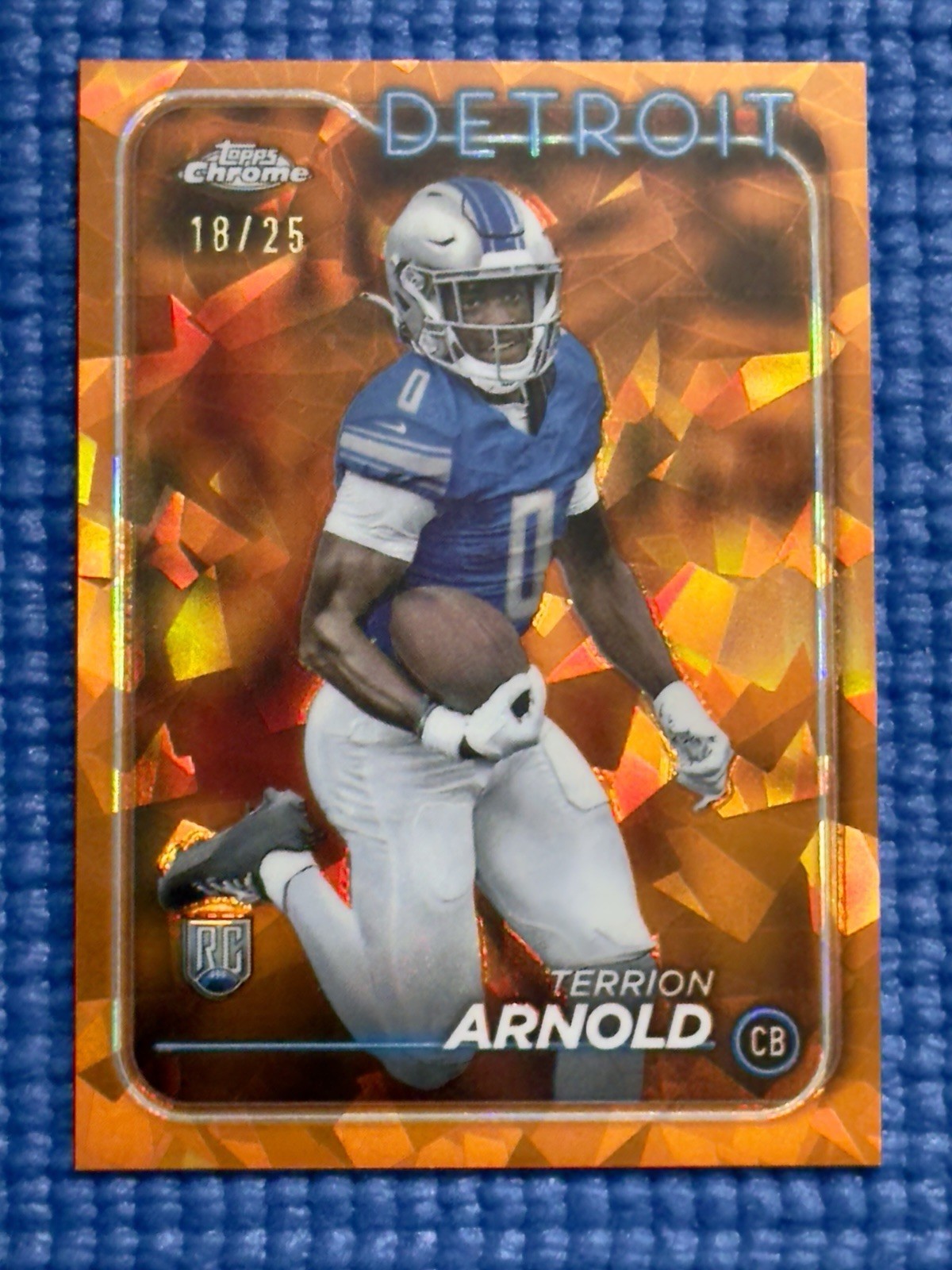Terrion Arnold 2024 Topps Chrome Sapphire Rookie Orange Refractor RC 18/25 #228