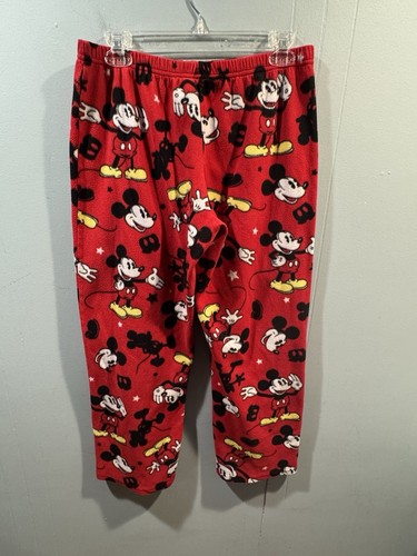 Youth Disney Mickey Mouse Pajamas Pants Size M 8-10 Red - Picture 2 of 3