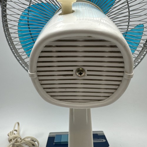 Vtg Panasonic 12" 5-Way Oscillating Fan F-1205 Translucent Blue Blades TESTED VG - Picture 17 of 24
