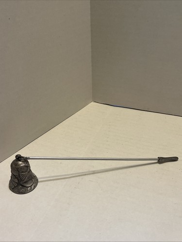 Vintage geprägter Zinn Kerzenleuchter mit Muscheln & Stern Fisch, Landhaus Deko - Bild 1 von 7