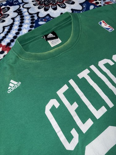 Vintage Boston Celtics Ray Allen Mens T-Shirt Size Large Green Adidas Basketball - Picture 8 of 15