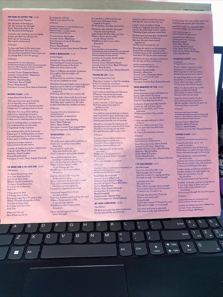 Dolly Parton Linda Ronstadt Emmylou Harris-Trio Vinyl (1987) Warner 25491 - Image 4 of 4