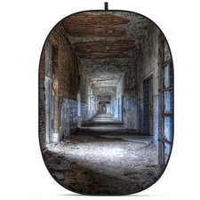 Glow CBA-CA0002 5x6.5' Fabric Collapsible Backdrop, Abandoned Sites