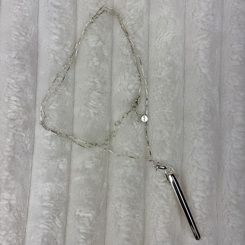 Stella und Punkte Rebell Anhänger Halskette silberfarben Tropfen Obelisk Anhänger 30" Kette - Bild 10 von 17