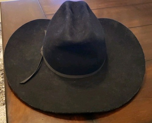 Cody James 3X Black Wool Blend Felt  Cowboy Hat Size 7 1/4 Fabric Ribbed Band 58 - Bild 3 von 9