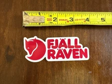 Fjall Raven Fox Red/White Sticker/Decal Outdoor Camping  Approx 4”