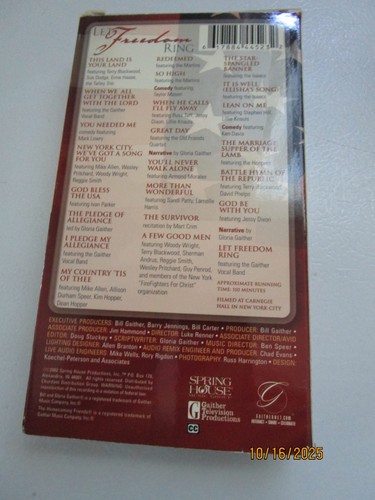 Gaither Gospel Series Freedom RingBill & Gloria Gaither & Homecoming Friends VHS - Imagen 2 de 2