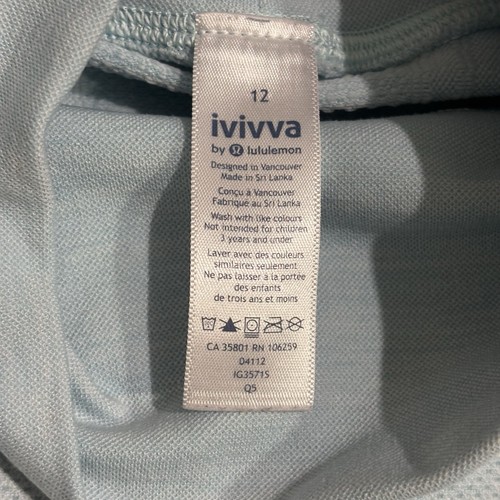 Ivivva by Lululemon Top Girls Size 12 LS Tunic Mock Neck Blue Ombre - Picture 4 of 9