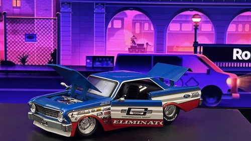 JADA BIG TIME 1964 FORD FALCON 1:24 RED WHITE BLUEMR GASKET ELIMINATOR RARE - Picture 10 of 21