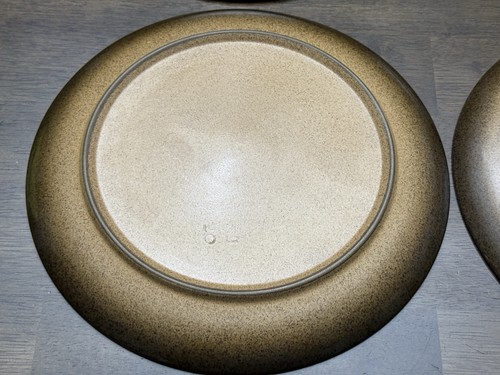 Lot of 6 Vintage Heath Ceramics 10.5" Dinner Plates Brown - Picture 13 of 24
