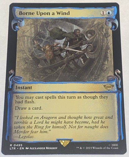 Borne Upon a Wind 495 Showcase Scrolls LORD OF THE RINGS MTG MAGIC NEW UNPLAYED - Picture 1 of 2