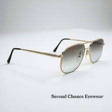 Studio 123-R-Flex Gold Vintage Sunglasses w/New Grey Gradient Custom Lenses/NOS