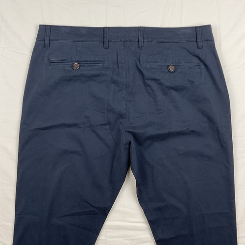 Tailor Vintage Navy Chino Pants Mens 36x30 Slim Fit Classic Casual NWT - Picture 6 of 9