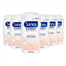 Sanex Expert Skin Health Soothing Bath Soak 450ml 6 Pack- bath soak men and wom 7.10 per litre