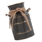 Rueopean Metal Vase Rustic Vase Iron Flower Pot Planter Bucket Farmhouse Table