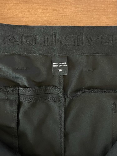 Quiksilver Slim Fit Expandable Waist Black Stretch Woven Pants Men’s Size 36x30 - Picture 9 of 11