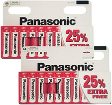 20 Panasonic AA Red Zinc Batteries (2x 10 Pack) 0.34 per battery