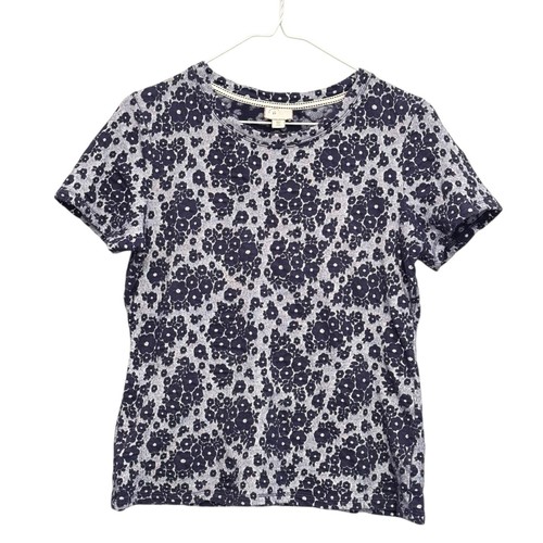 Anthropologie Postmark Blue Floral Forget-Me-Not Textured Shirt Sz Small Spring