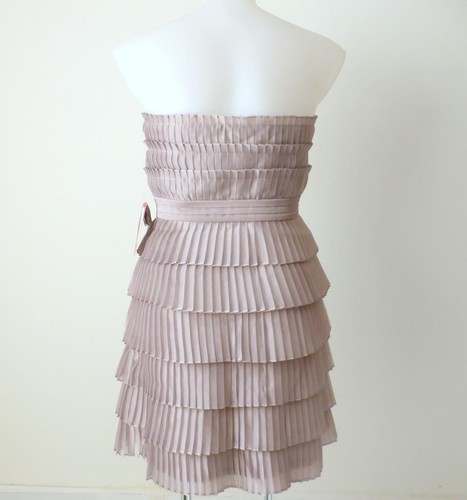 JS Collections Ruffle Dress $499 NWT Strapless Pleated AU 14 - 16 US 14 - Picture 7 of 9