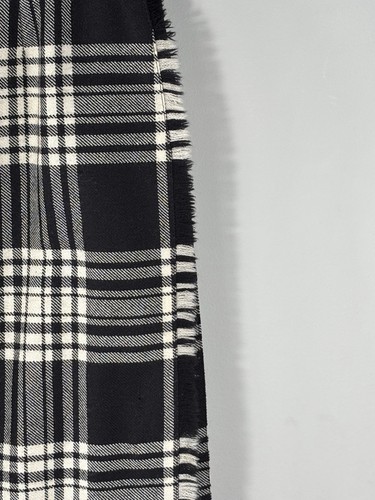 Falda envolvente vintage de lana Moffat blanca y negra pura lana nueva Escocia 12 - Imagen 2 de 10