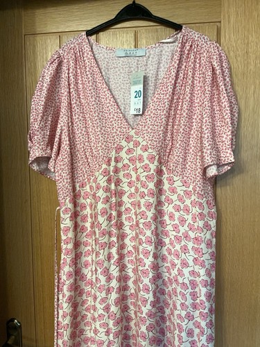 NEW PRIMARK PINK MIX MAXI DRESS SIZE 20