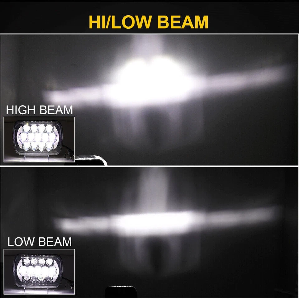 2PCS For Ford F600 F650 F700 F750 Super Duty 7x6" 105W Led Headlights Hi-Lo DRL - Image 3 of 4