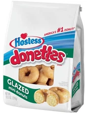 Hostess Donettes Old Fashioned Mini Donuts, Glazed, 10.5 Ounce (Pack of 6)