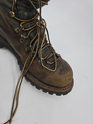 Vintage Herman Survivor Mans dunkelgrüne Leder Kampfstiefel Größe 8 - Bild 9 von 21