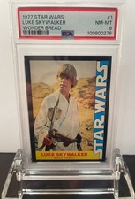 1977 STAR WARS WONDER BREAD #1 LUKE SKYWALKER PSA 8