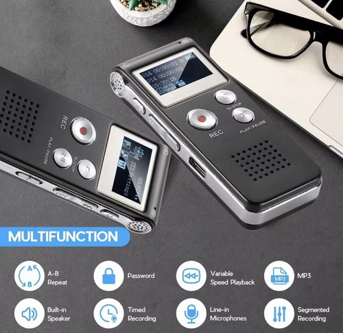Registratore Vocale Digitale ad attivazione vocale Portatile USB 8GB Recorder - Imagen 5 de 7