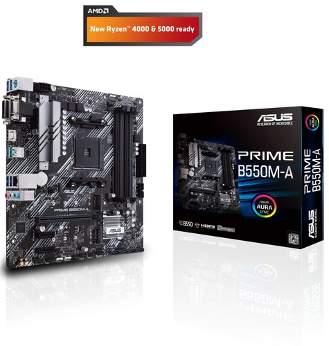 ASUS AMD B550 AM4 Compatible Motherboard PRIME B550M-A MicroATX PRIME B550M-A - Picture 2 of 7