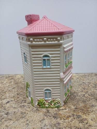 Genuine Weiss Victorian House With Tree Cookie Jar Marked Brazil No Flaws - Picture 5 of 12