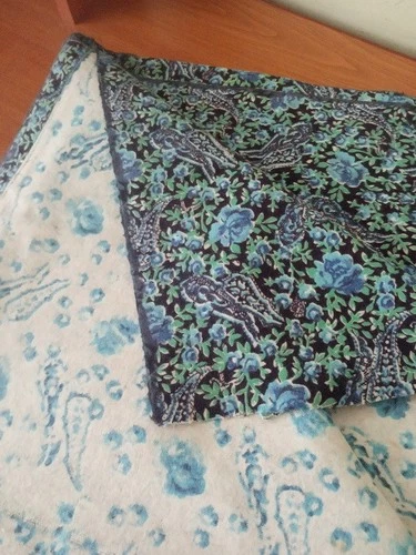 Vintage Floral Paisley Cotton Flannel Fabric Soft 106.3" x 29.5" (2.7m x 75cm) B - product listing photo