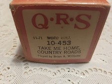 QRS 10-453 WORD ROLL PLAYER PIANO TAKE ME HOME, COUNTRY ROADS pb Brian Williams