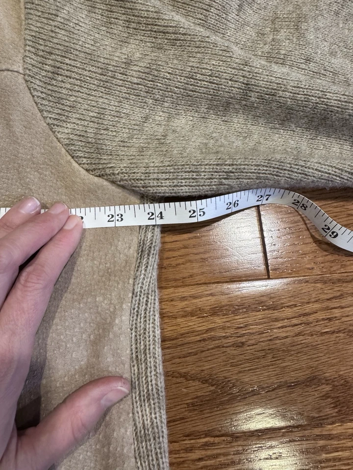 Винтажный ретро мужской кабель вязаный свитер на молнии куртка XL кожи Holmes - Изображение 4 из 4