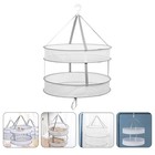 2-Tiers Foldable Clothes Drying Mesh Net Socks Towels Bras Drying Hanger