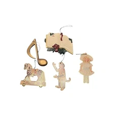 Artisan Flair Vintage Themed Ornament Collection Set of 5