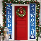 Christmas Nativity Porch Sign Banner Merry Door Joy Colorful