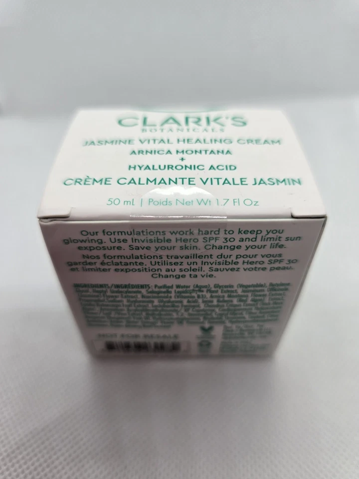 Clark’s Botanicals Jasmine Vital Cream 50 ml 1,7 oz tamaño completo nuevo en caja sellado Foto 2 de 2