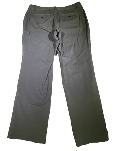 Eddie Bauer Pants Womens Size 16 Gray Blakely Fit Stretch Chino Slacks Trousers - Picture 2 of 9