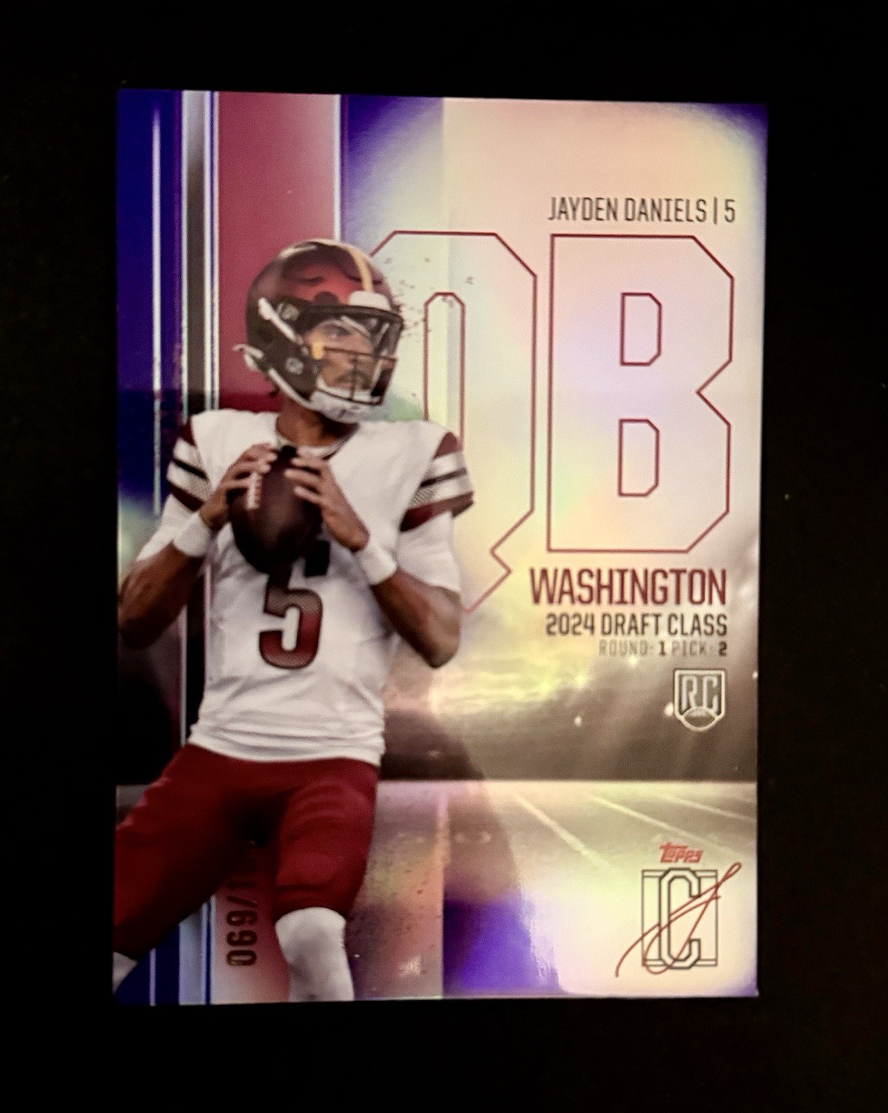 2024 Topps Signature Class - Rookies Jayden Daniels #194 Purple /100 (RC)