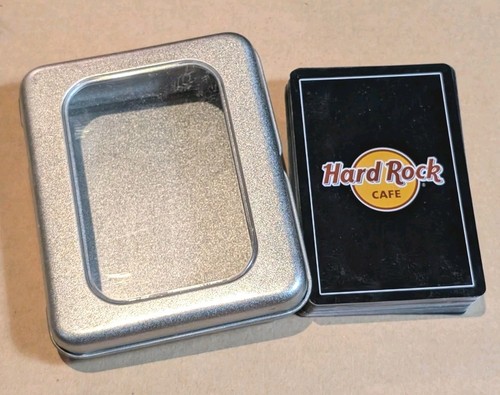 GRANDE LOTTO Mazzo di Carte da Gioco HARD ROCK CAFE Steel Box Window Musica Rock & Roll - Foto 1 di 4