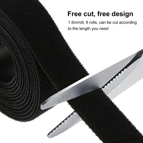 6 Rolls Netzkabelband Reisen Wiederverwendbare Befestigungskabelbinder - 第 6/12 張圖片