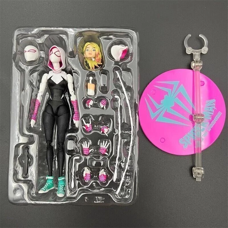 Figura de acción SHF Marvel Spider-Man Across The Spider-Verse Spider Gwen Stacy KO Foto 3 de 4