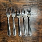 5 x Hampton Silversmiths NOBILITY Salad 3 Tine Forks Stainless Flatware 7-1/8”