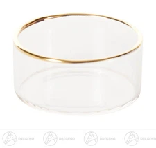 Spare Parts & Handicraft Supplies Tealight Holder Glass With Gold Rim