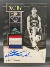 Bobi Klintman 2024-25 Panini Noir #314 RC Rookie Patch Auto #45/99
