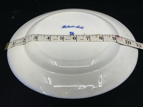Antico piatto espositore castello 'Rochester' ceramica inglese blu Royal Doulton Flow - Foto 13 di 13